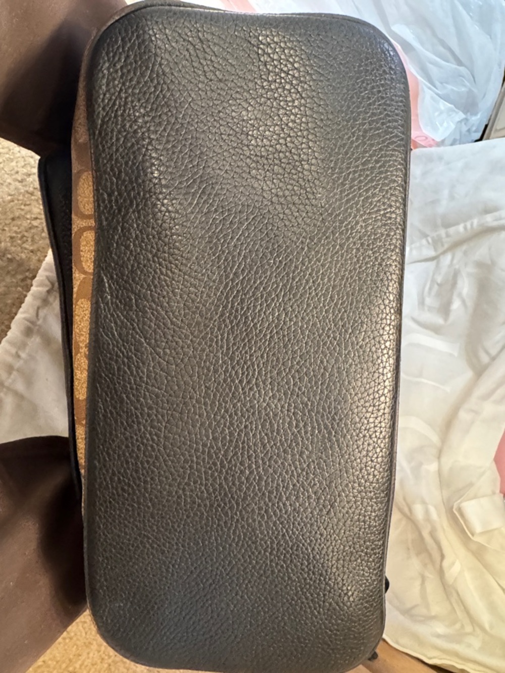 Coach Signature Canvas Backpack in Brown and Black - Picture 3 of 12
